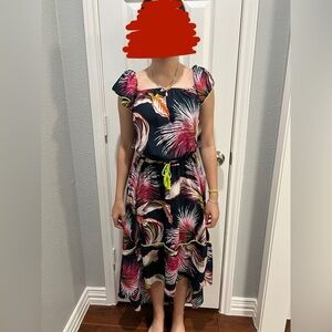 🌺 ASOS Tropical Off-Shoulder Maxi Dress